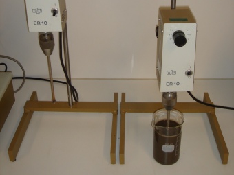 Sedimentation - Aufrühren der Suspension